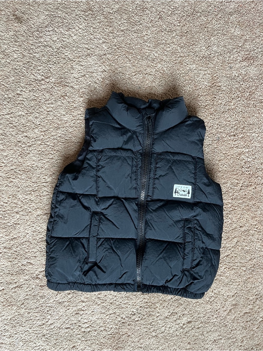 Old Navy Black Quilted Puffer Vest 18-24 months